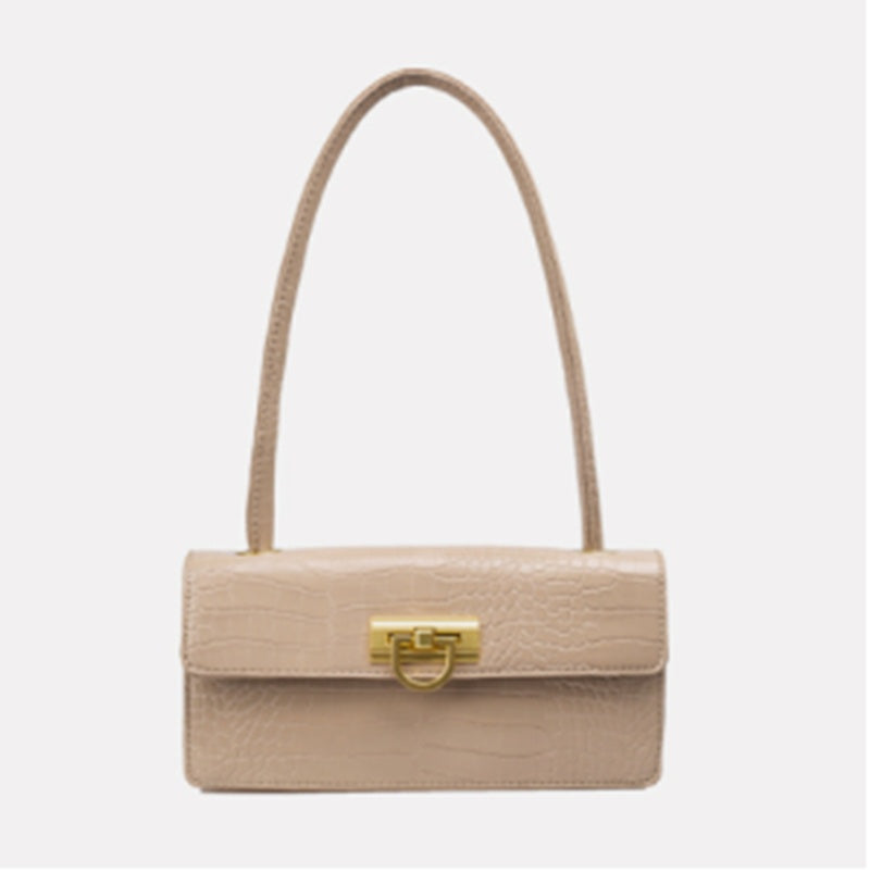 Gold Buckle Crocodile Pattern Bag