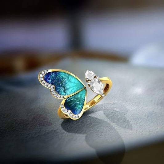 Enchanting Butterfly Ring - Dainty Moon