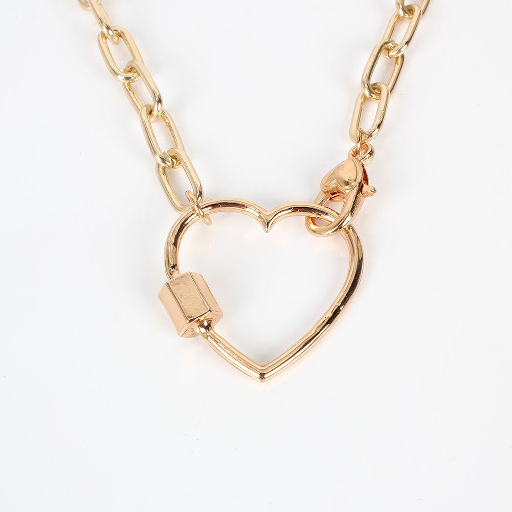 Annie Heart Buckle Necklace - Dainty Moon