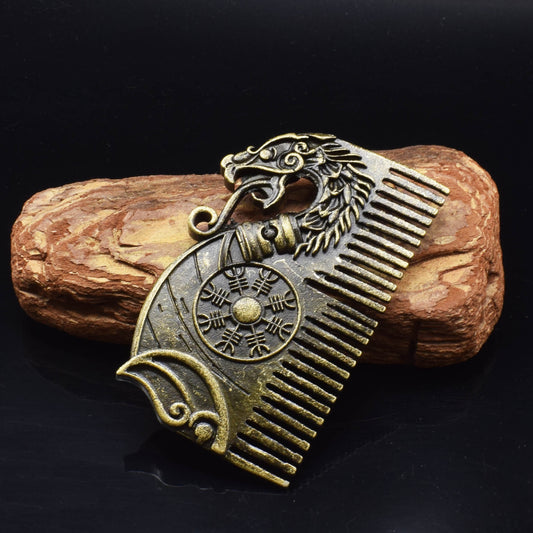 Stainless Steel Nordic Viking Hair Comb - Dainty Moon