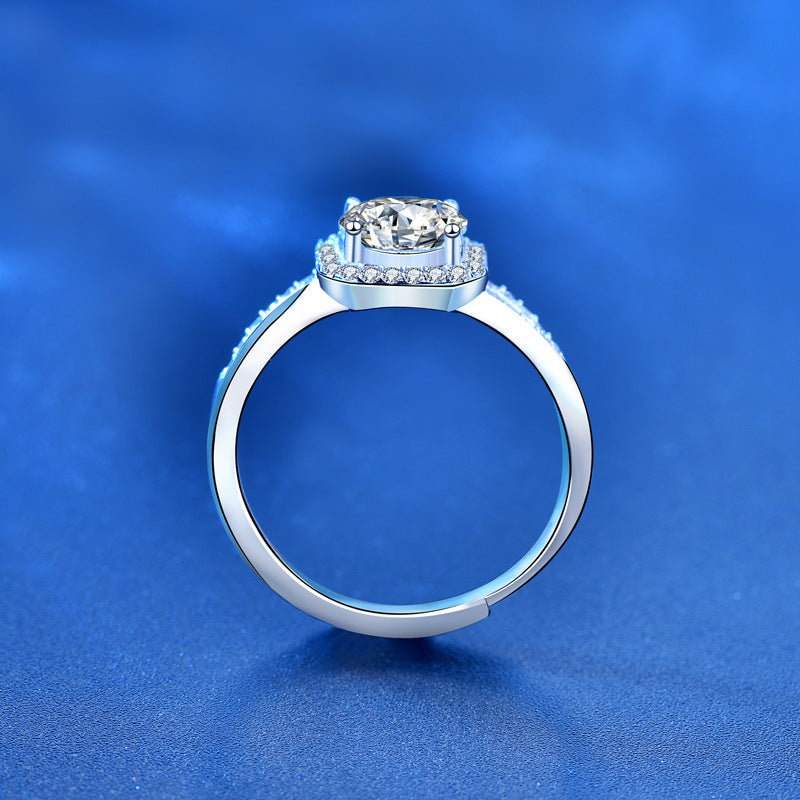 S925 Silver Moissanite Ring 