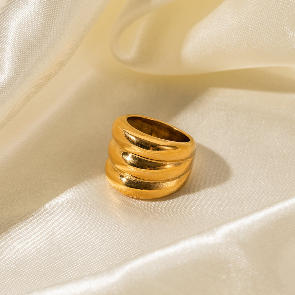 Iris Three-layer Closed Ring - Dainty Moon