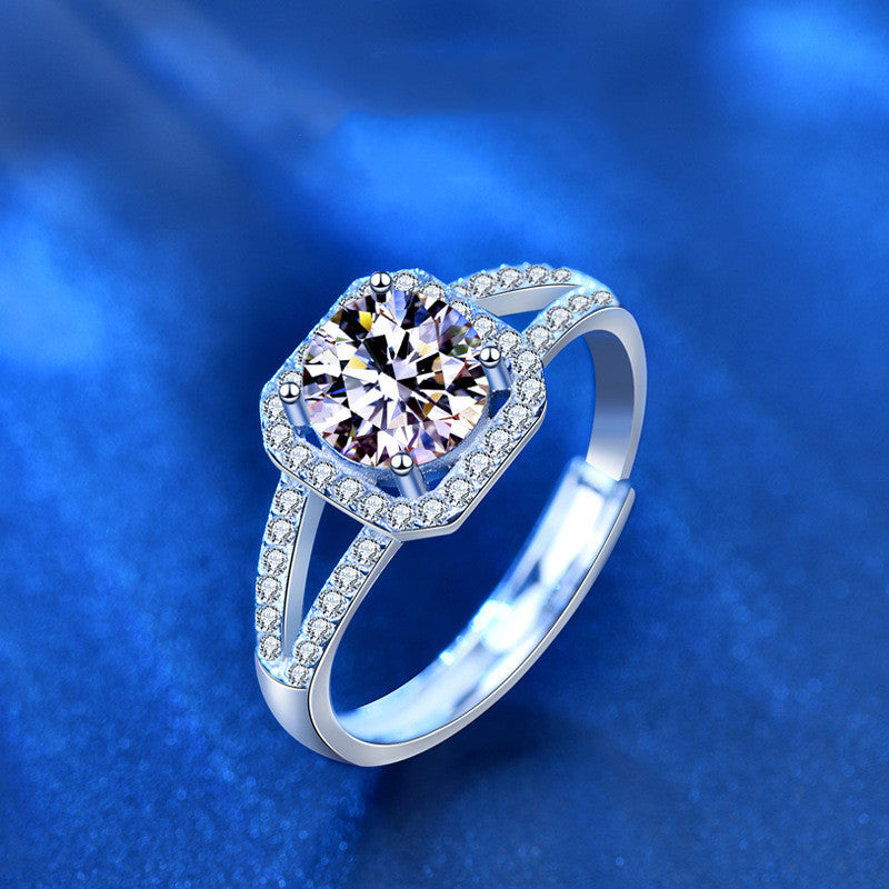 S925 Silver Moissanite Ring 