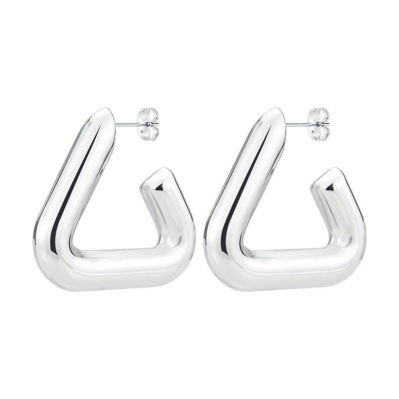 Geometric Tripod Hollow Earrings For Women - Dainty Moon