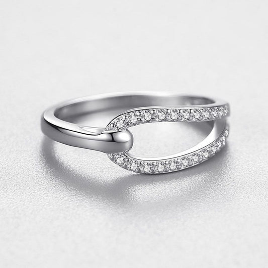 Calalta S925 Sterling Silver Ring - Dainty Moon