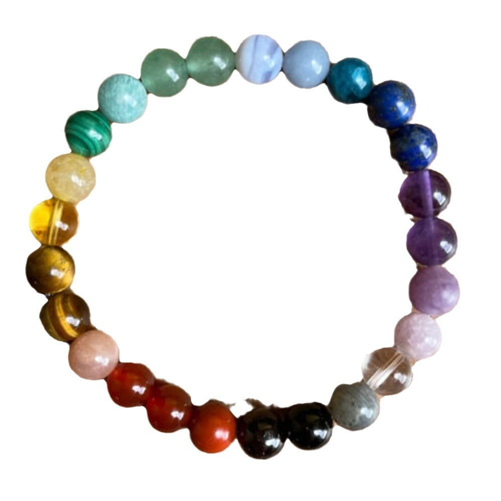 Seven Elements Chakra Natural Stone Bracelet - Dainty Moon